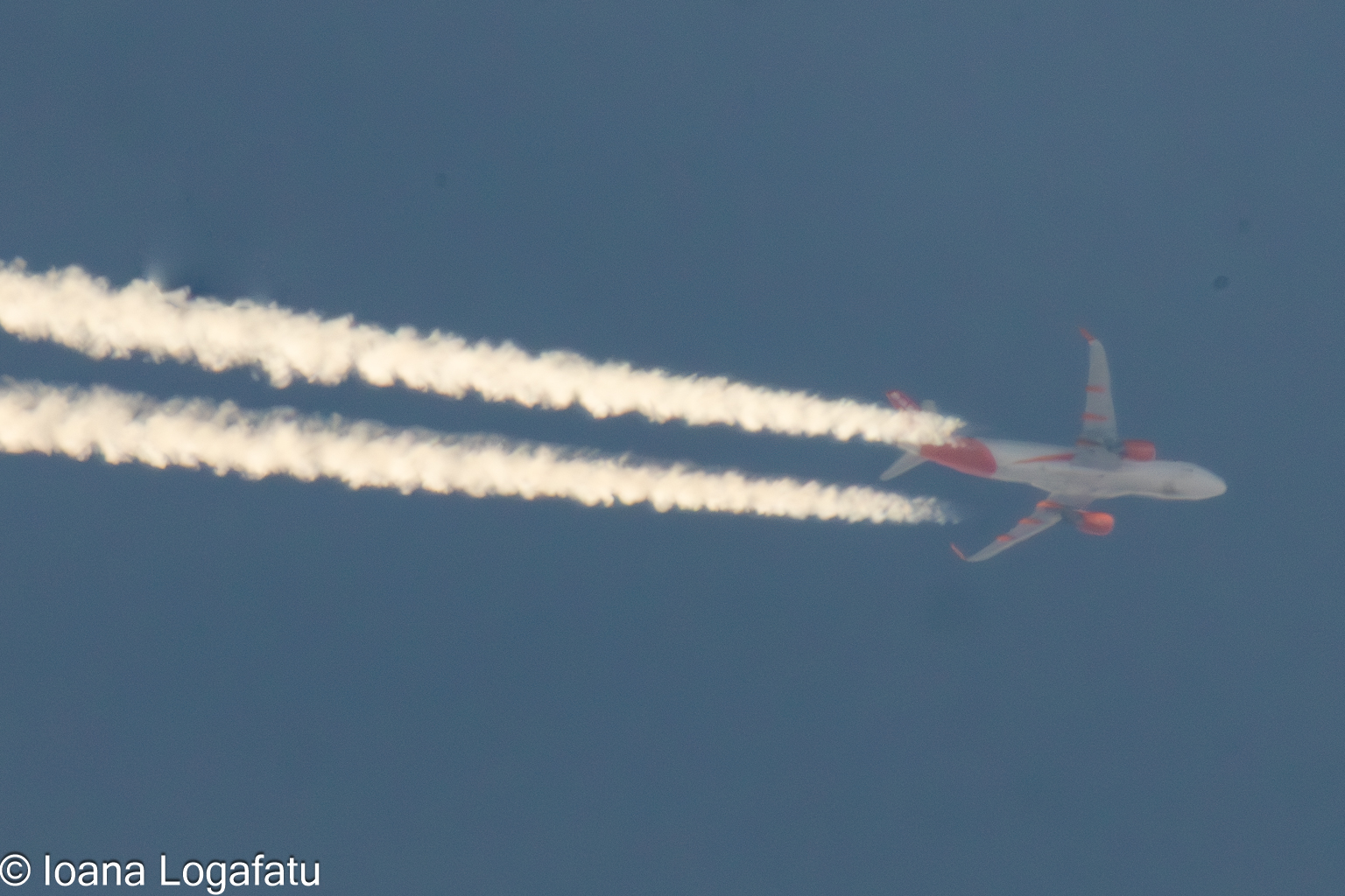 Skyward journey through wispy clouds above